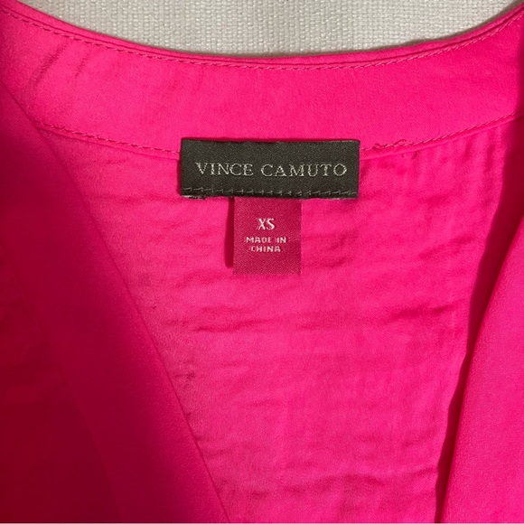 NWT New Vince Camuto Pink Rumpled Satin Sleeveless Blouse Size XS - Picture 6 of 12